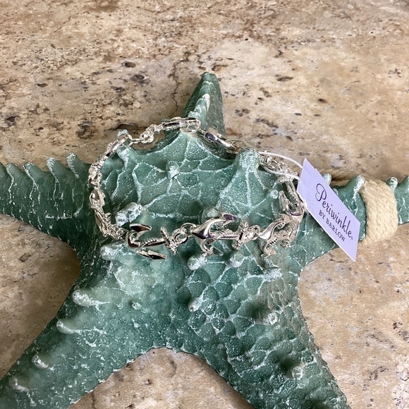 NEW PERIWINKLE BY‎ BARLOW ANCHOR SILVER BRACELET SUMMER VACATION BEACH 7i… - Picture 6 of 10